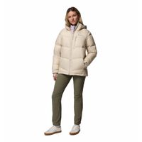 Casaca Para Mujer de Plumas Con Capucha Cloudview™ Beige Vestuario