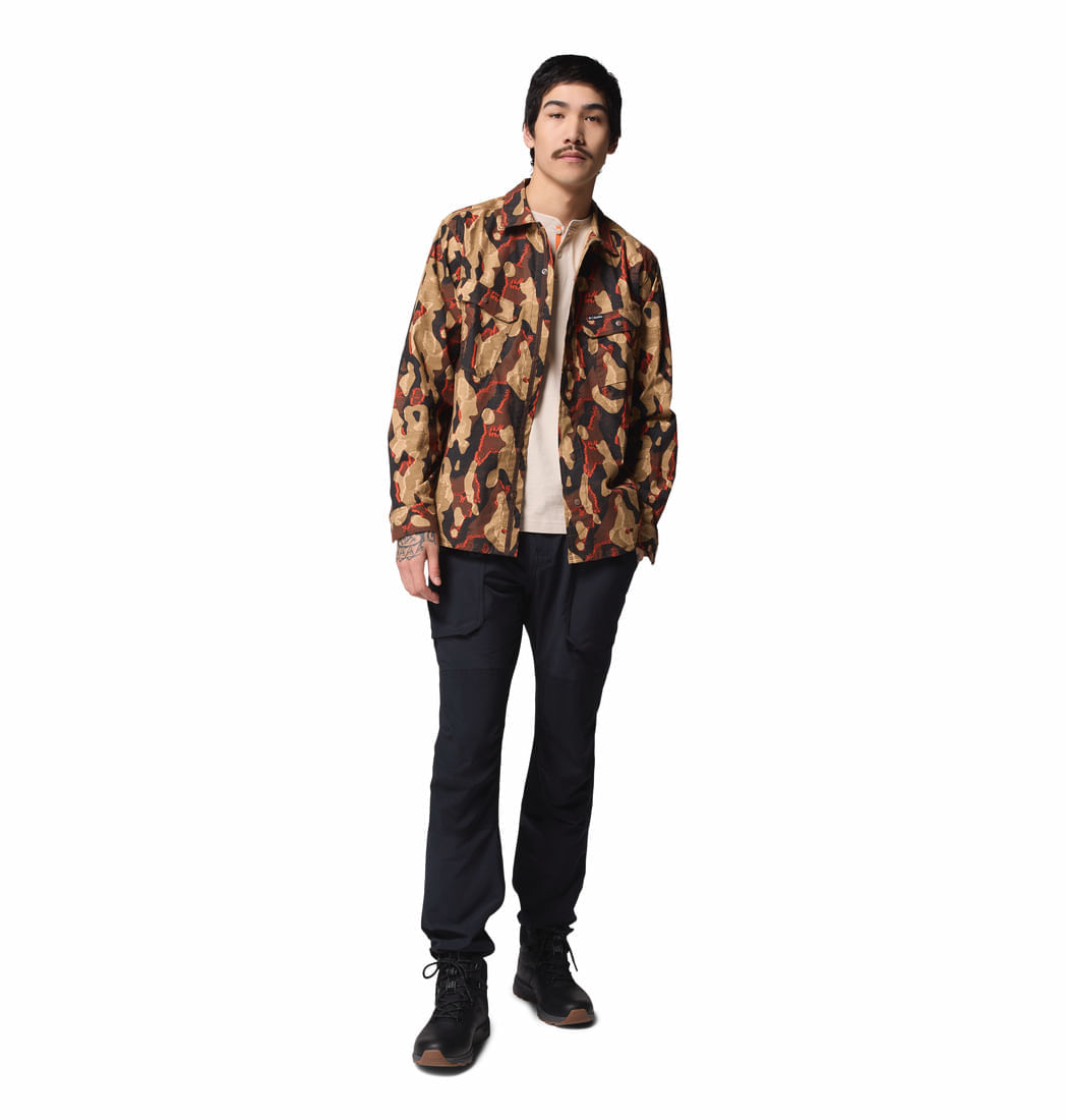 Camisa Para Hombre Manga Larga Landroamer™ Marron Vestuario
