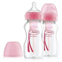 Set x2 unds. de Biberón Polipropileno Boca Ancha de  9oz/ 270ml , Rosa