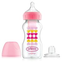 Kit de Transición 2 en 1 Boca Ancha de Polipropileno 9 oz/270ml corazones ROSA