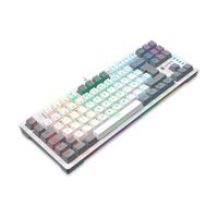 TECLADO MECANICO TKL ANTRYX MK840L WHITE(BLANCO) & GRAY, RED SWITCH
