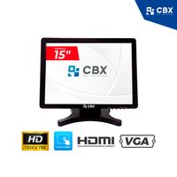 MONITOR TOUCH CBX TOUCH-1501W 15"" VGA HDMI SIN BORDE