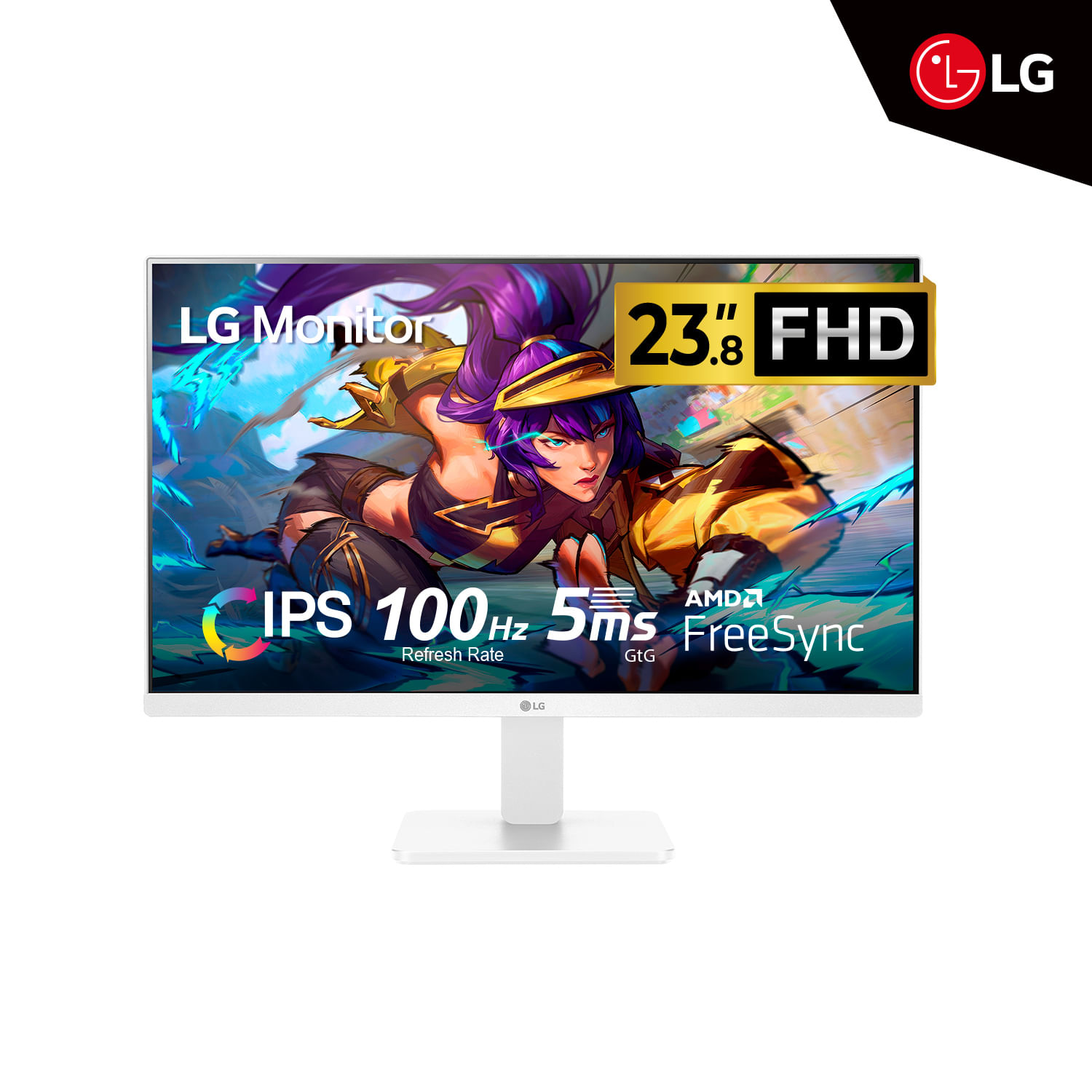 MONITOR LG 24MR400-W 23.8"" IPS FHD 1920 x 1080 100Hz 5ms FreeSync BLANCO