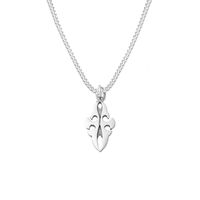 Collar Cruz Fuego Hombre Plata 925