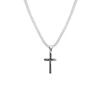 Collar Cruz Plana Plata 925