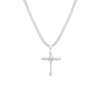 Collar Cruz Hombre Plata 925