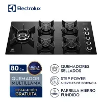 Encimera Electrolux a Gas 5 hornillas 80 cm KE5GW