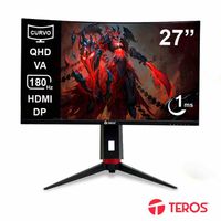 Monitor Gaming Teros TE-2767G Curvo 27 pulgadas QHD 180Hz 1ms HDMI DisplayPort