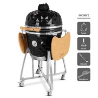 Kamado Diamante 21"" Negro + Regalos Básicos