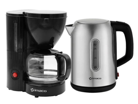 Combo cafetera 6 tazas + Hervidor eléctrico 1.7l Imaco