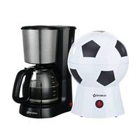 Combo cafetera 12 tazas + Pop corn maker mini futbol Imaco
