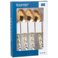 Set Cucharitas DECO HOME Bouquet x4pzas (Modelos Aleatorios)