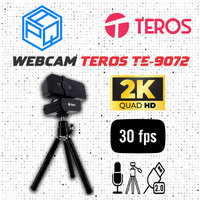 CARAMA WEBTEROS TE-9072, 2K, MICRÓFONO INCORPORADO, USB 2.0