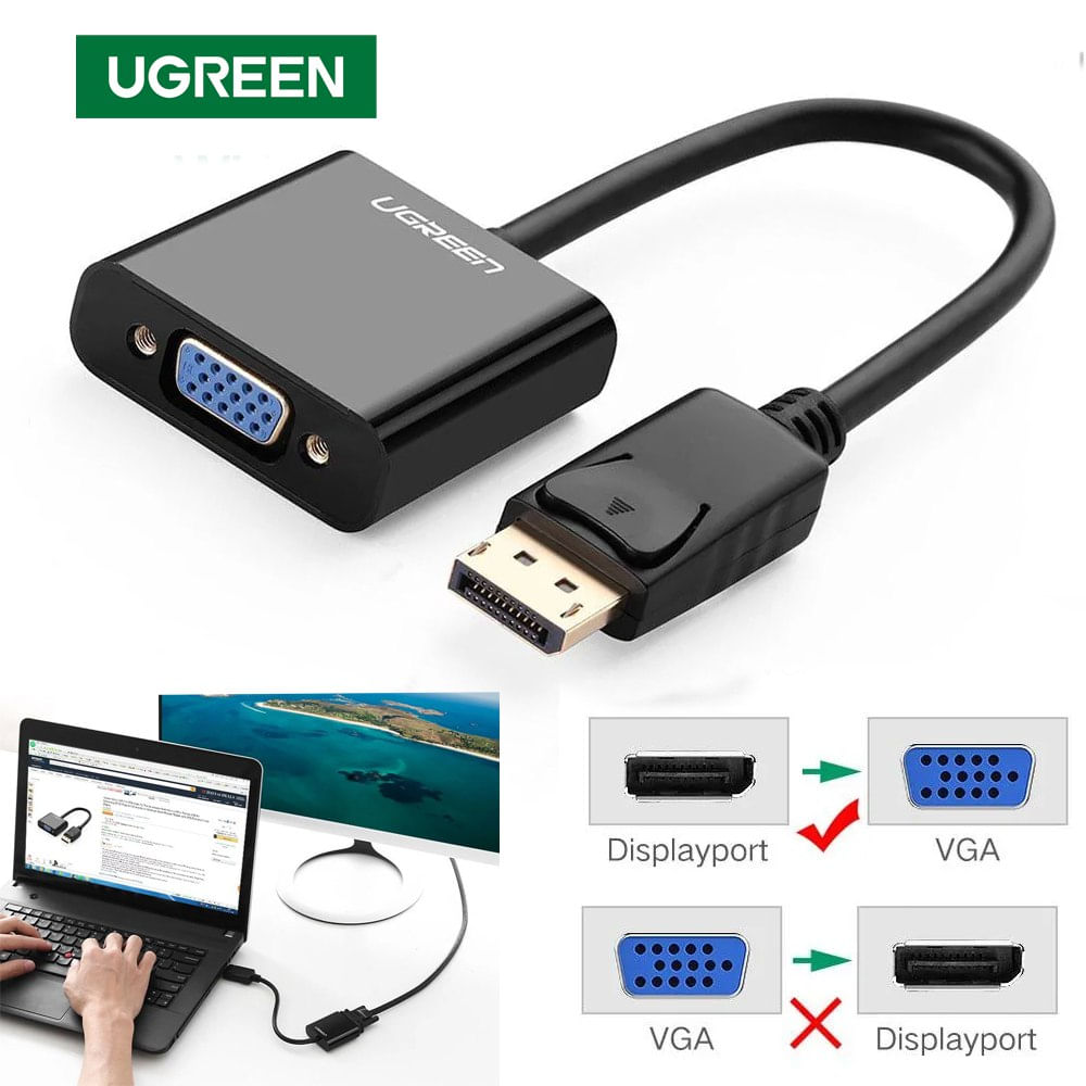 Adaptador Convertidor Displayport A Vga Ugreen Premium Dp