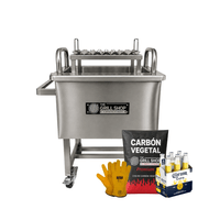 Caja china mini 5kg Acero inox Carbon Six pack Guantes