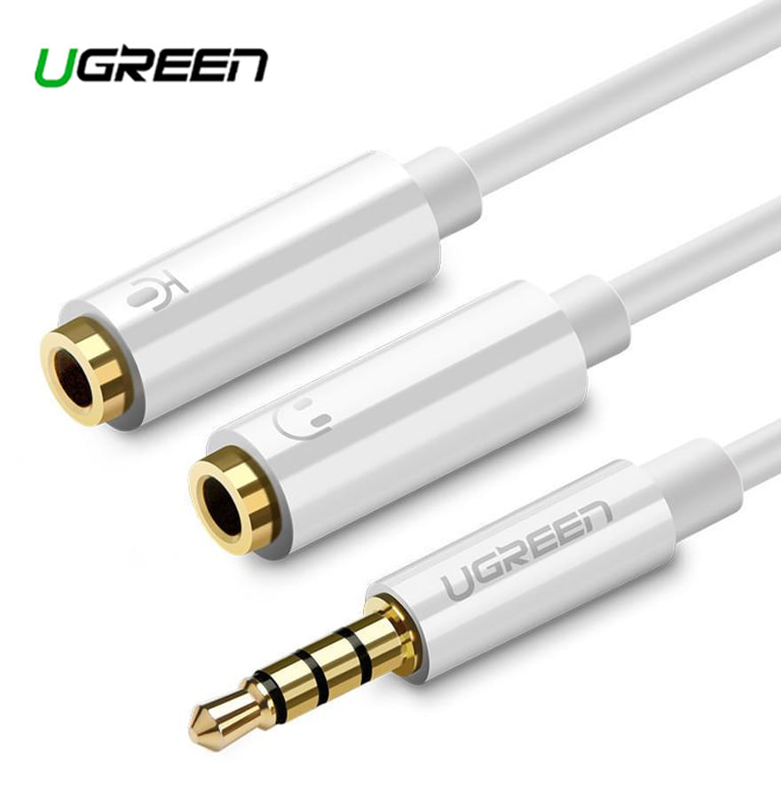 Cable Adaptador Trrs Macho & 2 Trs Hembra Audio - Microfono