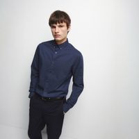 Camisa Hombre Sfera Estampada Slim Marino