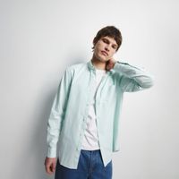 Camisa Hombre Sfera Oxford Rayas Verde