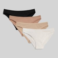 Pack X4 Calzones Mujer Solidos Madison