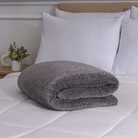 Frazada Pv26 Chevron Charcoal 1.5 Plazas