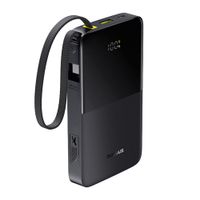 Batería externa Baseus Bipow 2 Pro 10000 mAh, 22.5W, con cable, USB, entrada USB-C, negro