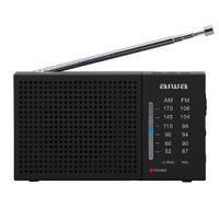 Radio clásica Aiwa AWFML2 AM/FM, salida auriculares, estilo vintage, negro