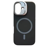 Case iBox para iphone 16, soft line con magsafe para carga inalámbrica, con soporte cámara, negro