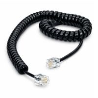 Cable para teléfono Ottoware Ottocatel RJ11 en espiral, 70 cm, negro