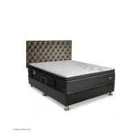 Dormitorio Praktibox Laqueado Cromopedic 1.5 Plazas Capitone Beige Vivid