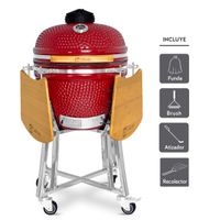 Kamado Granada 20"" Rojo + Regalos básicos | Grillcorp