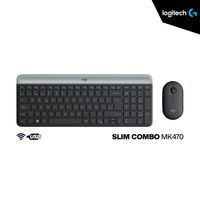 KIT LOGITECH  TECLADO+MOUSE MK470 INALAMBRICO SLIM USB BLACK
