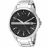 Reloj Armani Exchange Hampton AX2103 Fecha Acero Inoxidable Plateado Negro