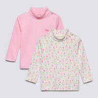 Pack X2 Polo Manga Larga Cafarena Para Bebé Niña Baby Circus