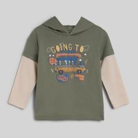 Polo Manga Larga Para Bebe Niño Capucha Baby Circus