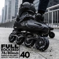 Patines Freestyle SLM Talla 40 - Full Rockered 76/80 mm - 90A - ABEC-7 - Frame Aluminio Mogema
