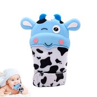 Guante Mordedor Para Bebe Baby Froggie Vaquita Celeste