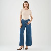 Jean Mujer Bordado Malabar Straight