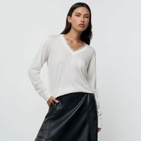 Chompa Mujer Neck Malabar Manga Larga