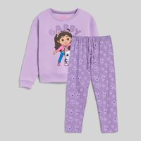 Pijama Para Niña Top Franela + Pantalón Gabbys Dollhouse