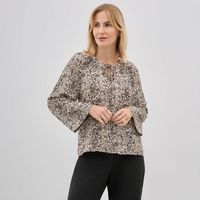 Blusa Mujer Pitas Zafin Manga Larga.