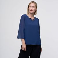 Blusa Mujer Lace Up Zafin Manga 3/4