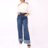 Jean Mujer Kayra Poblet Wide Leg Folded C
