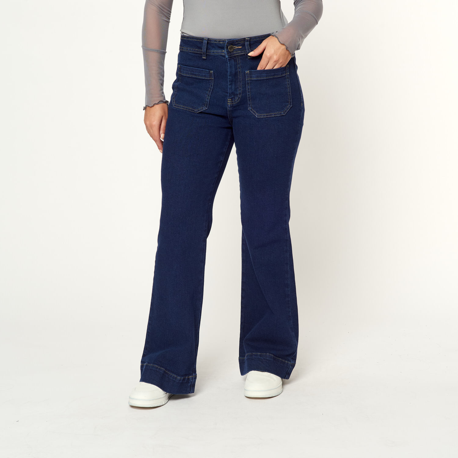 Jean Mujer Evaluna Milk Flare