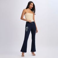 Jean Mujer Lurex Symbol Flare