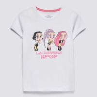 Polo Manga Corta Para Niña Chibi K-Pop Demon Hunters