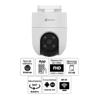 EZVIZ H8C 1080P Camara de seguridad WIFI 2MP FullHD 360° PT Exterior