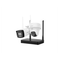 HIKVISION NKS424W02H Kit Inalámbrico 4 Megapíxel / NVS 4ch / 1 Camara Bala Exterior + 1 Camara Turre