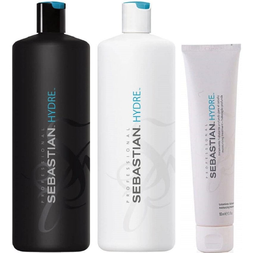 Shampoo Hidratante 1000ml + Acondicionador +Mascarilla Sebastian Hydre