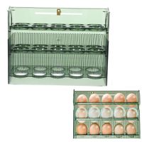 Porta huevos organizador acrílico 3 niveles para 30 huevos - Verde