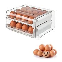 Porta huevos Acrílico doble bandeja huevera 2 niveles - Blanco